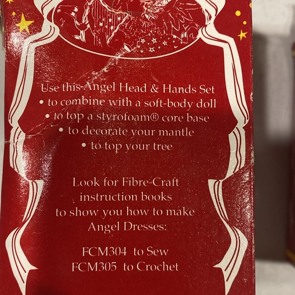 2 Angel Head & Hands Sets - Vinyl But Looks Like Porcelain! Craft Your Own Angel - Picture 4 of 6